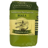 Przejdź do produktu Sól Kłodawska Kamienna jodowana biała drobna • 1kg