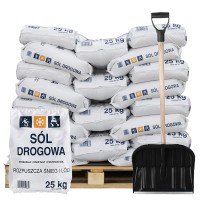 Przejdź do produktu Sól kamienna drogowa Kłodawa • 1000kg + Łopata